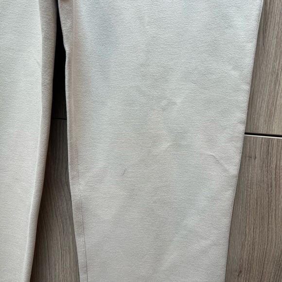 QUINCE ultra stretch ponte straight leg pant in Ecru-Medium Petite - Picture 8 of 8